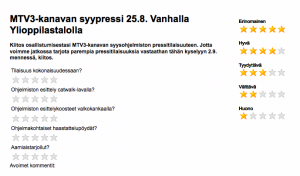 Palautetta Maikkarin pressitilaisuudesta